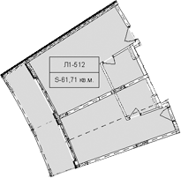 Объект, 61.71 м², 5/6 этаж, ЖК «Гостиничный комплекс Royal Beach Sochi»