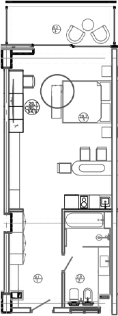 Студия, 46.7 м², 2/8 этаж, ЖК «Mandarin Garden Hotel»