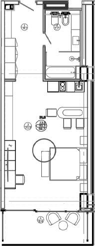 Студия, 52.3 м², 5/8 этаж, ЖК «Mandarin Garden Hotel»