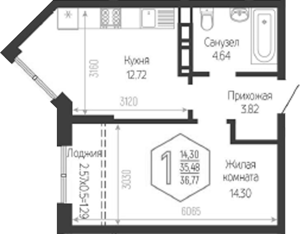 1-комн. Гарантия PRIME