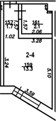 Студия, 17.1 м², 2/4 этаж, ЖК «The Manor»