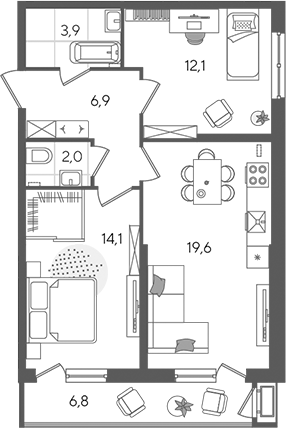 Продается 3-комн. квартира, 58.6 м²