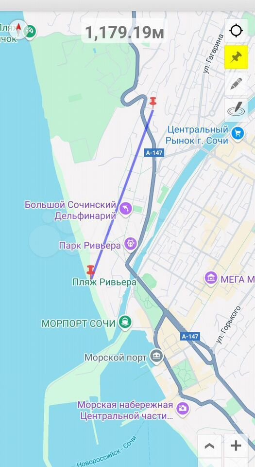 3-комн., 62 м², 6/11 этаж, Сочи, мкр-н Новый Сочи, ул. Цюрупы, 4Б — фото 3