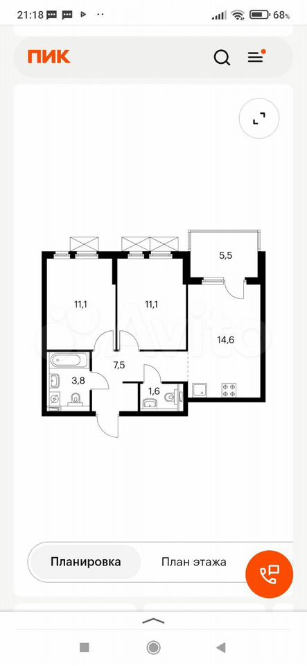 2-комн. квартира, 55 м² в ЖК Черноморский-2 — фото 2