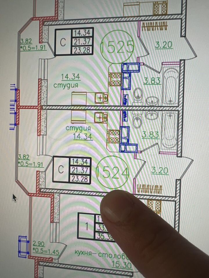1-комн., 23.4 м², 10/24 этаж, ЖК «Урал»
