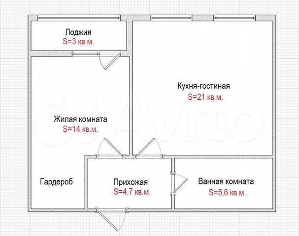 1-комн., 48 м², 2/9 этаж, ЖК «Новые сезоны»