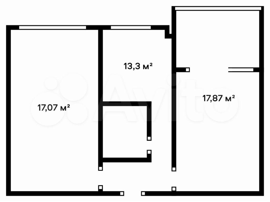 2-комн., 44.5 м², 5/5 этаж, Сочи, мкр-н Бытха, Ворошиловская ул., 7