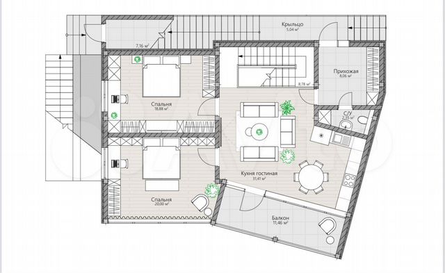 4+ комнаты, 175 м², ЖК «Лестория»