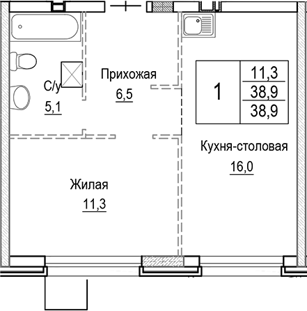 2-комн. Лесная Отрада