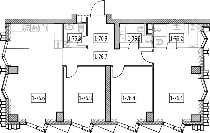 4+ комнаты, 92.3 м², 7/57 этаж, ЖК «Айс Тауэрс»