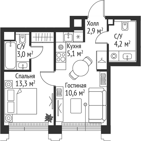 2-комн. СЕТ