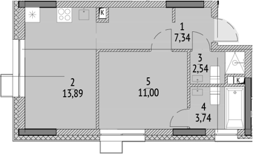 1-комн. N'ICE LOFT