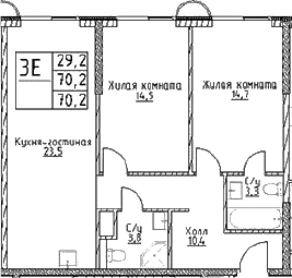 3-комн. Наметкин Тауэр