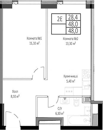 2-комн. Мираполис