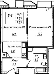 2-комн. УНО.Соколиная гора