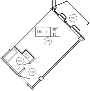 Студия квартира, 31.01 м² в ЖК Лучи — фото 2