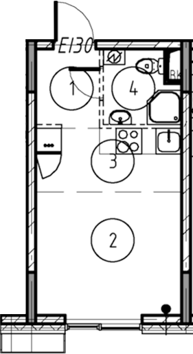 Студия, 20.7 м², 16/17 этаж, ЖК «Форевиль»