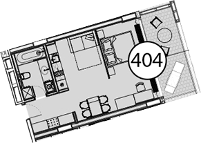 Студия, 55 м², 6/9 этаж, ЖК «Гостиничный комплекс Поляна Пик»