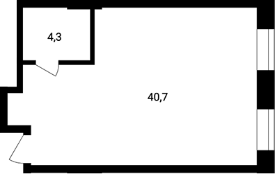 Студия, 45 м², 12/13 этаж, ЖК «Резиденции архитекторов»