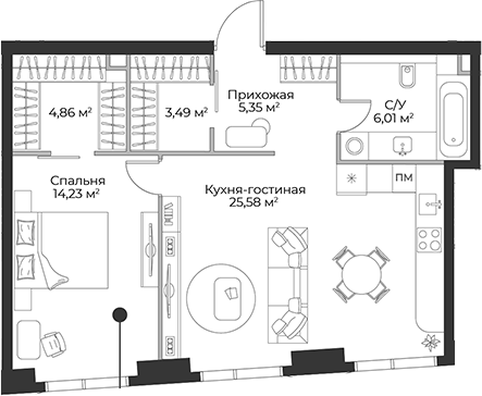 2-комн. Гранд Фили