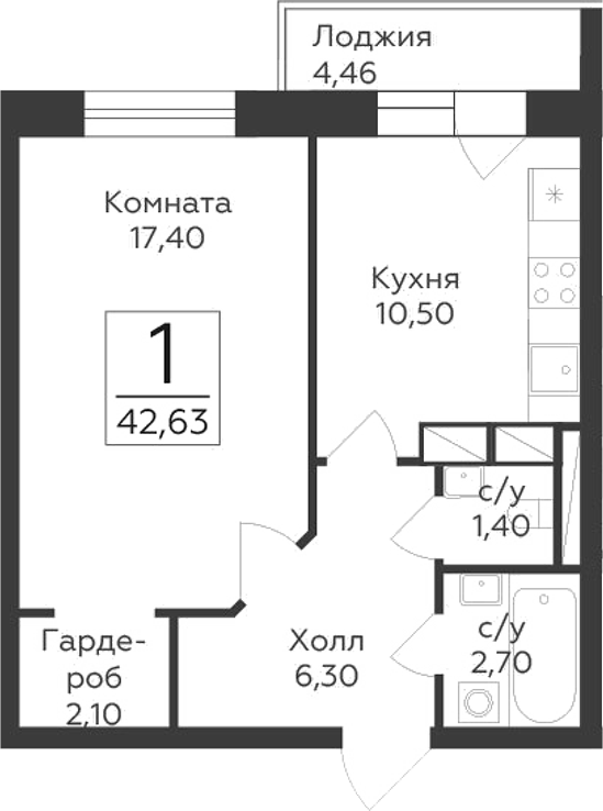 1-комн. Малаховский