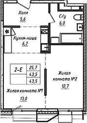 2-комн. УНО.Соколиная гора