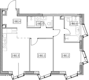 3-комн., 67.3 м², 18/52 этаж, ЖК «Айс Тауэрс»