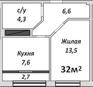 1-комн. Европейский