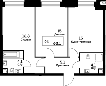 3-комн. ЭВЕР