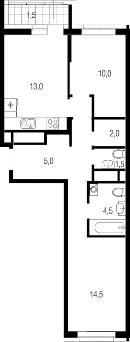 2-комн. Котельники парк