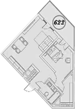 2-комн. квартира, 61.1 м² в ЖК ГК Сан Гарден Хотел&СПА — фото 2