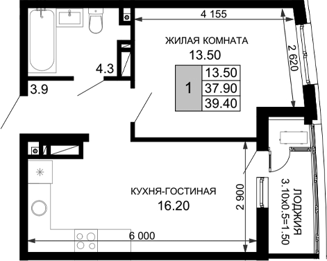 2-комн. Фонтаны