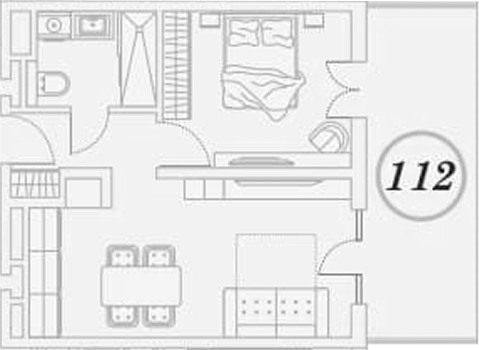 1-комн. квартира, 40.4 м² в ЖК ГК Сан Гарден Хотел&СПА — фото 2