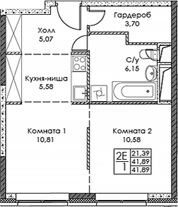 2-комн. ЭВОПАРК Сокольники