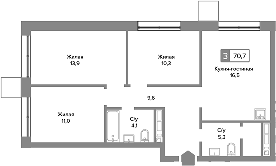 4-комн. Сити квартал Отрада