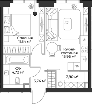 2-комн. Гранд Фили