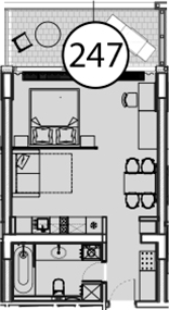 Студия, 54.2 м², 6/9 этаж, ЖК «Гостиничный комплекс Поляна Пик»