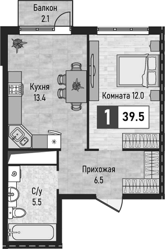 1-комн. Живописный