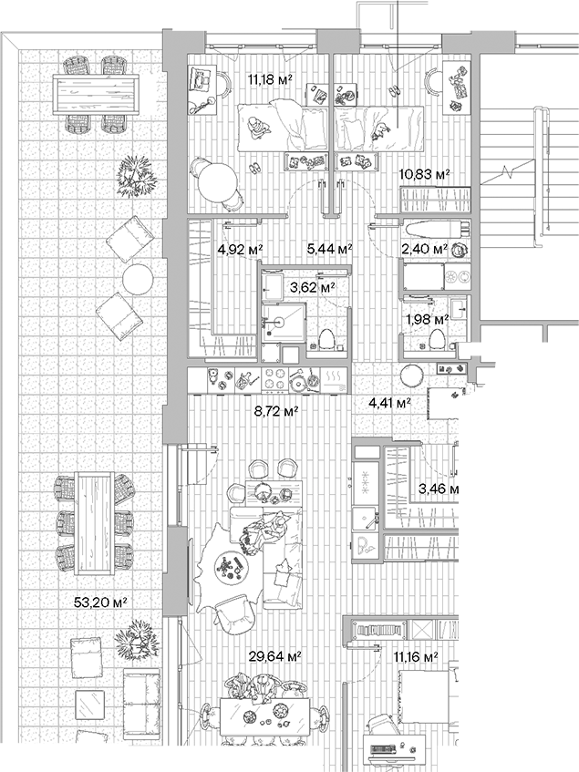 4+ комнаты, 119.72 м², 11/12 этаж, ЖК «МЫС»