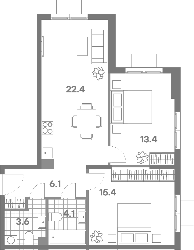 3-комн. ПаркСайд
