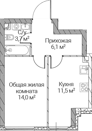 1-комн. СЕЗАР СИЛИКА