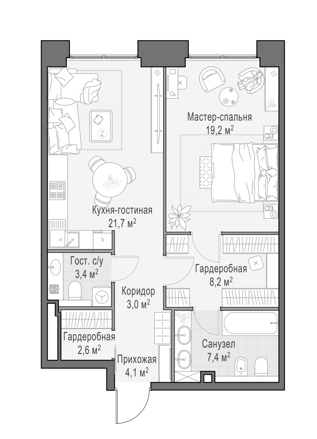 2-комн. Квартал Life Time