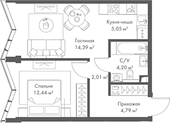 2-комн. МИРА