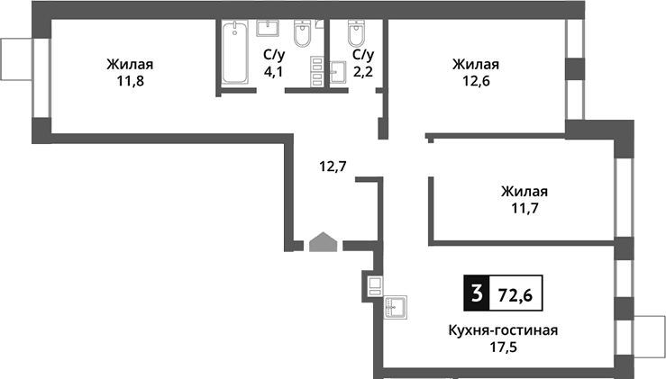 4-комн. Никольский квартал Отрада