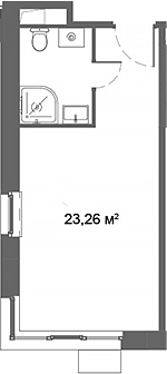Студия, 23.26 м², 11/21 этаж, ЖК «Ситимикс»