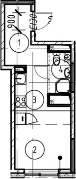 Студия, 21.3 м², 17/17 этаж, ЖК «Форевиль»