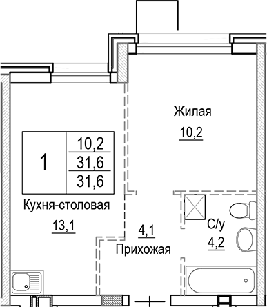 2-комн. Лесная Отрада