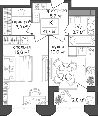 1-комн. Гостиничный комплекс Варшавские ворота