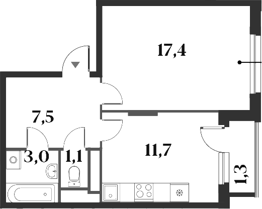 1-комн. Миниполис 8 Кленов