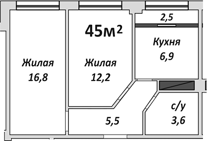 2-комн. Европейский